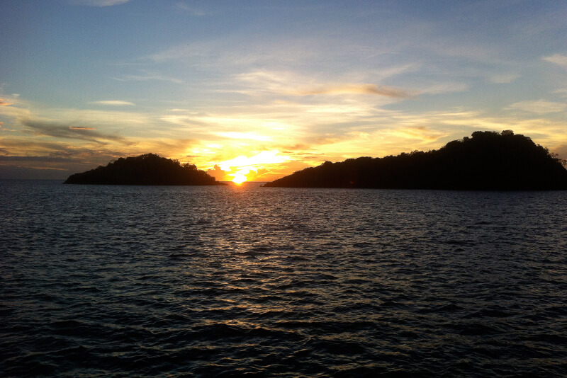 croisière Guadeloupe couché de soleil