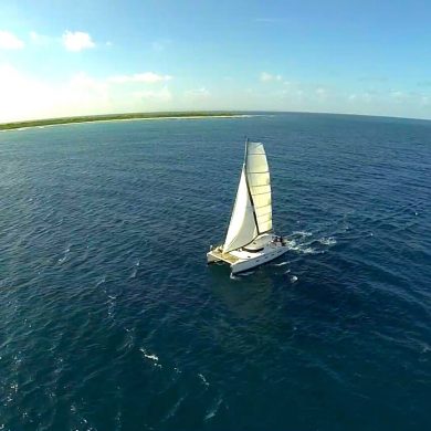 Croisière Guadeloupe vue d'un drone
